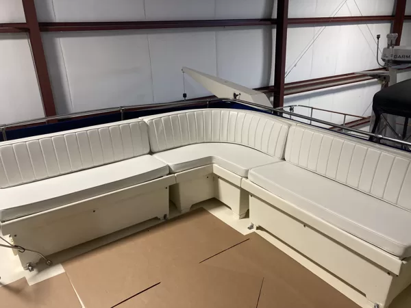 Replace all upholstery on Hatteras 50